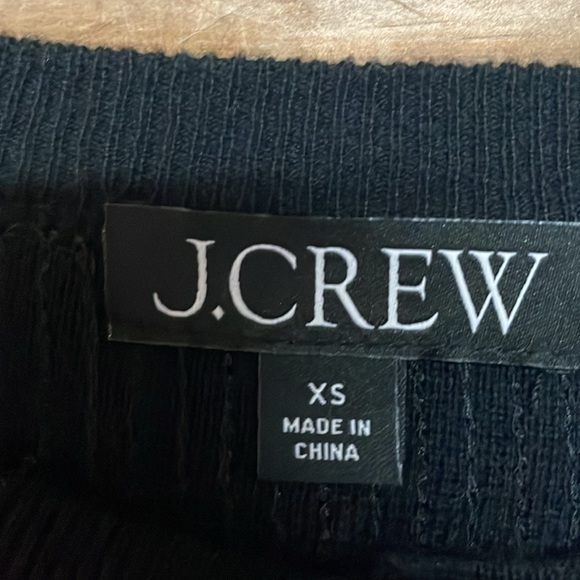 J. Crew size XS Black Sequin Crewneck Stretchy Button-Down Cardigan - Picture 3 of 8